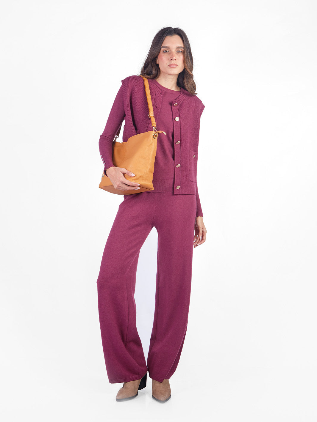 Pantalón recto tejido