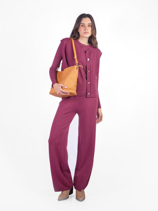Pantalón recto tejido