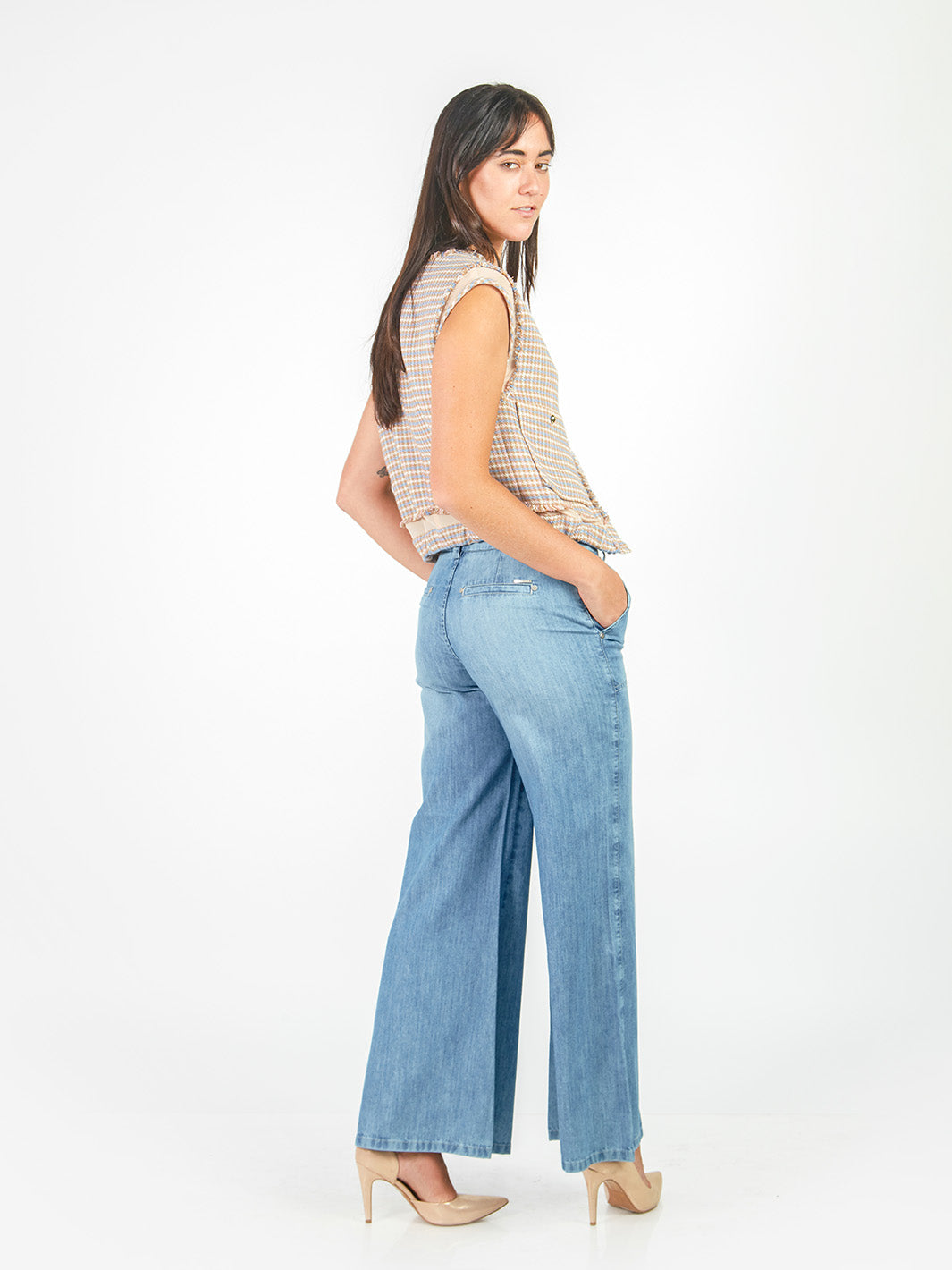 Pantalones Semi Palazo Jp00591Smc