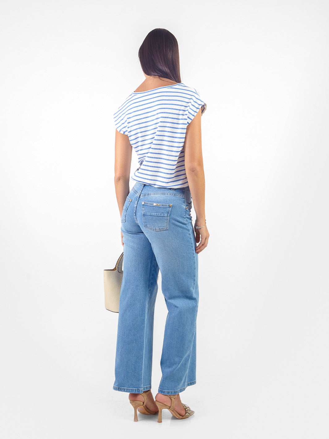 Pantalón recto denim clásico