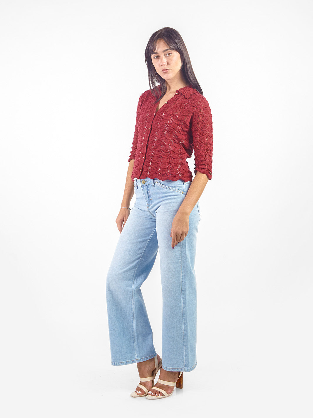 Pantalón recto denim clásico
