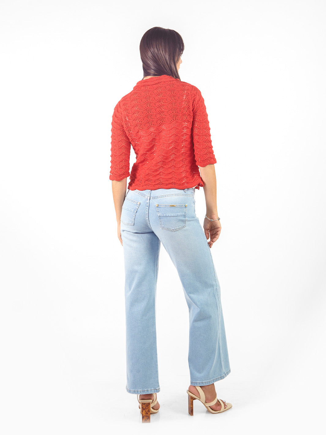 Pantalón recto denim clásico