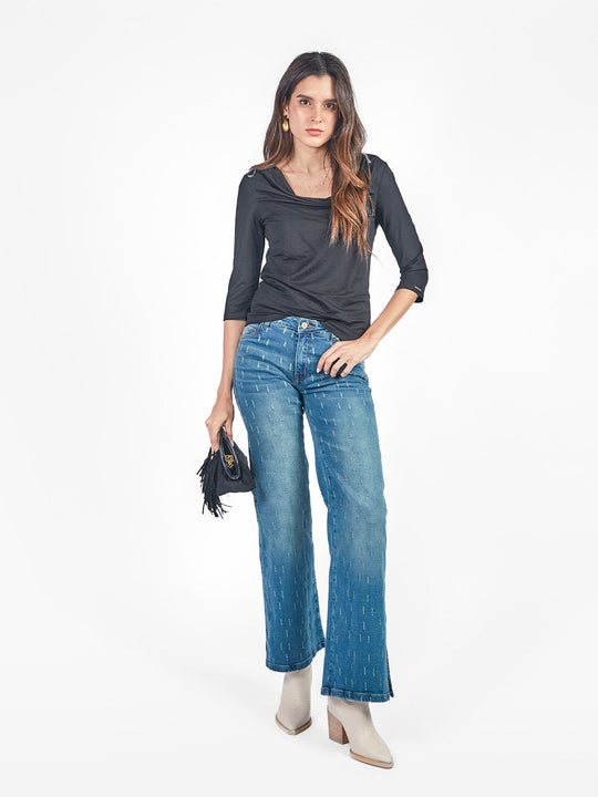 Pantalón denim rasgado