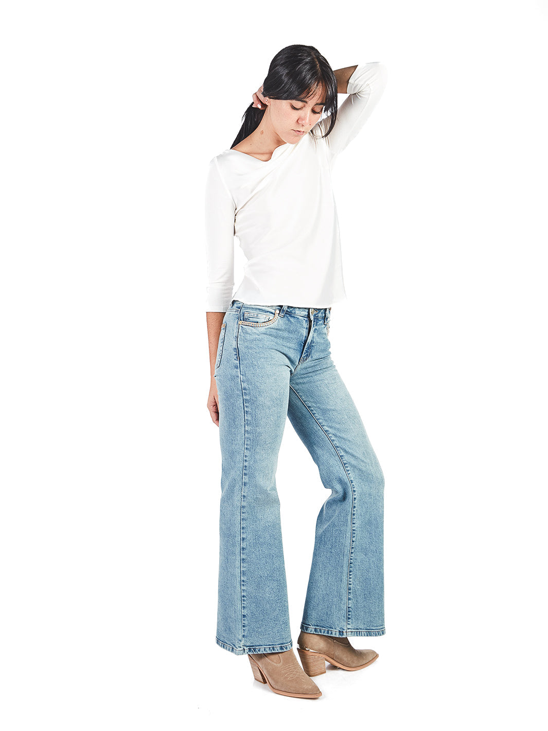 Pantalones Semi Palazo Jp00600Smc