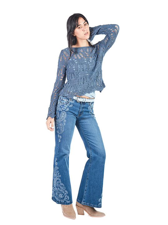 Pantalones Semi Palazo Jp00601Smc