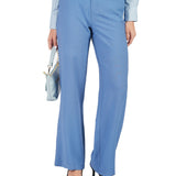 Pantalón sastre recto Azul Acero