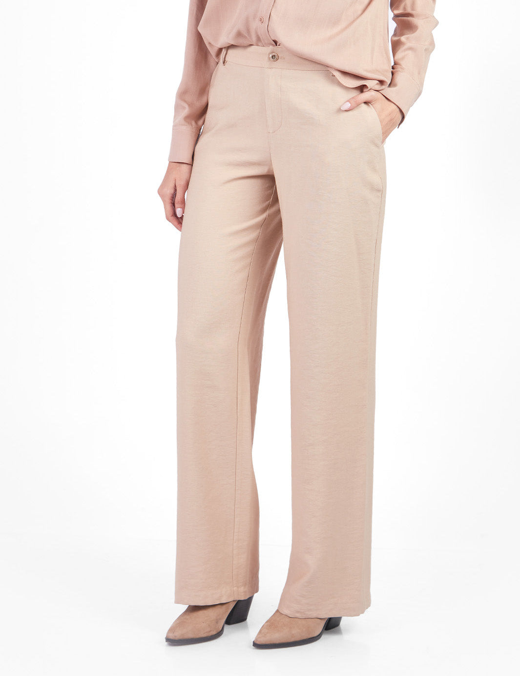 Pantalón sastre recto Beige