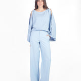 Pantalón sastre recto Celeste