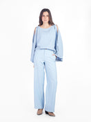 Pantalón sastre recto Celeste