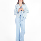 Pantalón sastre recto Celeste