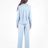 Pantalón sastre recto Celeste