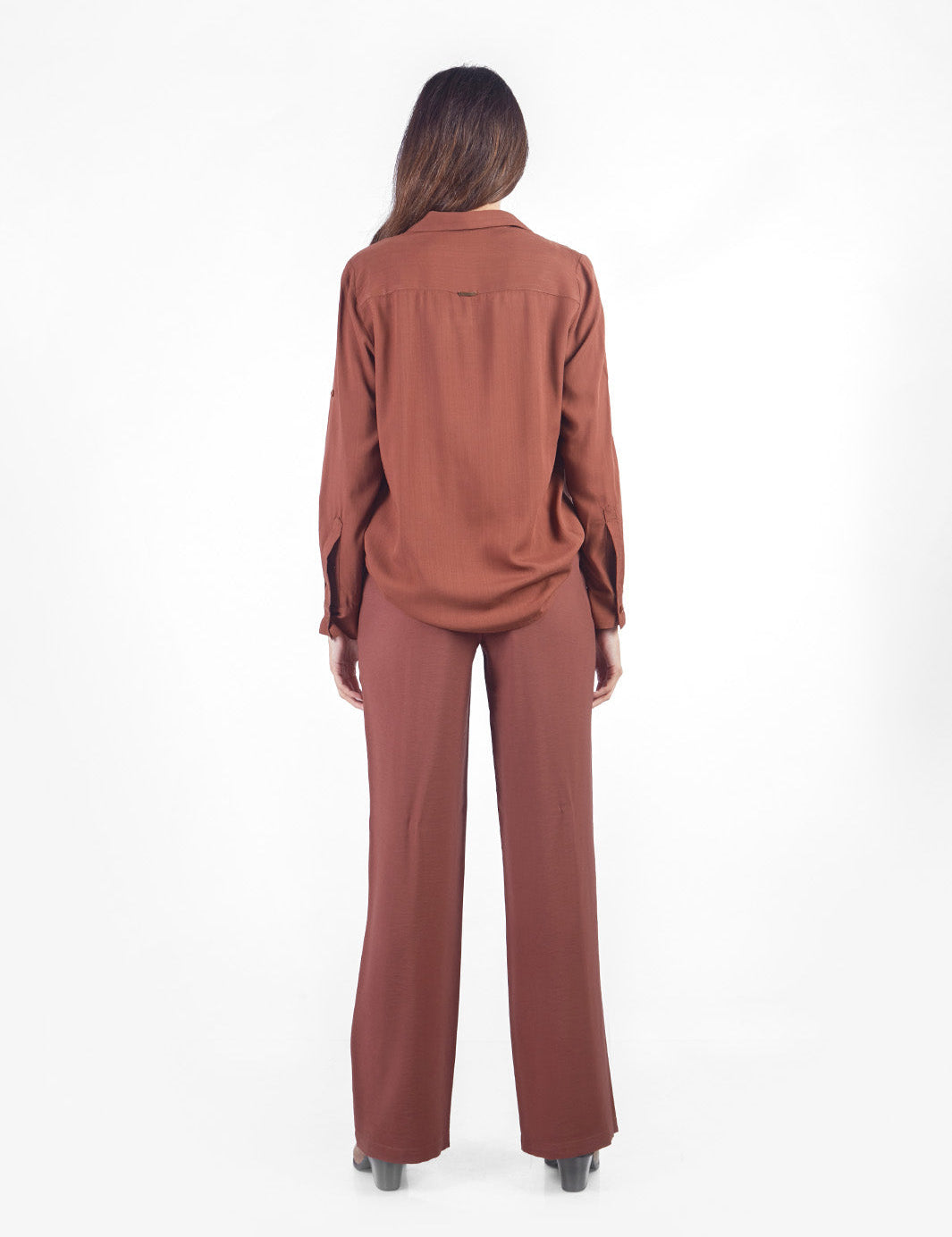 Pantalón sastre recto Marrón