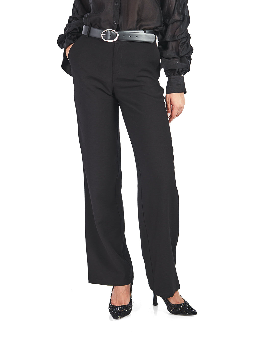 Pantalón sastre recto Negro