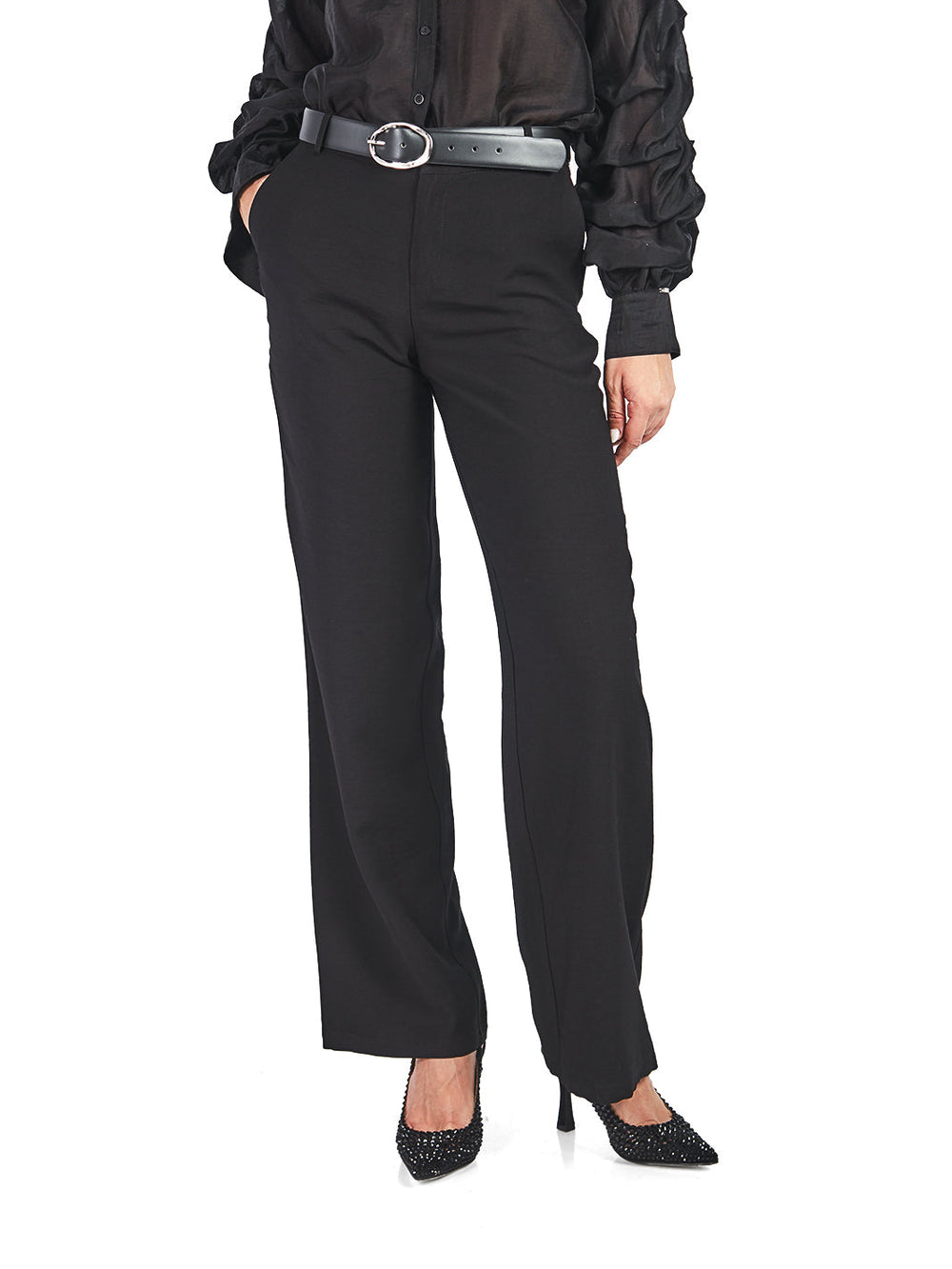 Pantalón sastre recto Negro