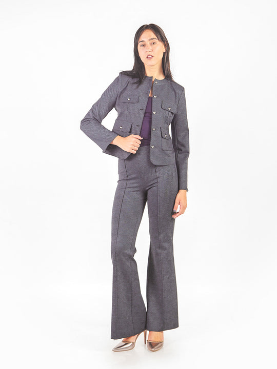 Pantalón sastre flare pespuntado