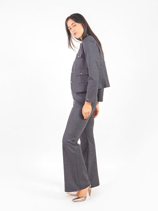 Pantalón sastre flare pespuntado