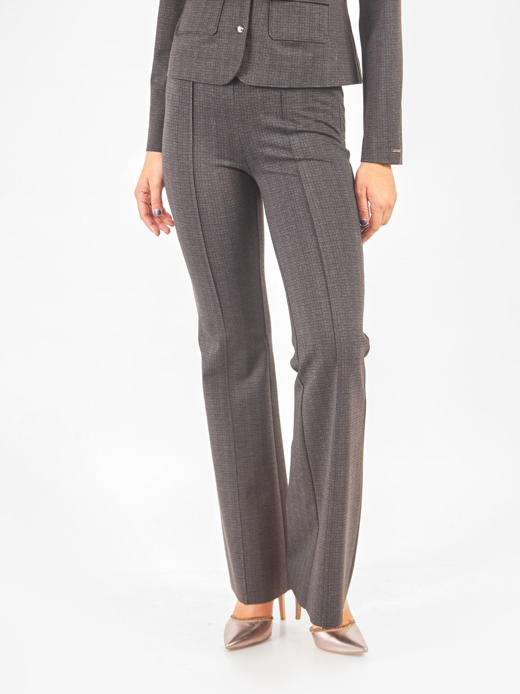 Pantalón sastre flare pespuntado