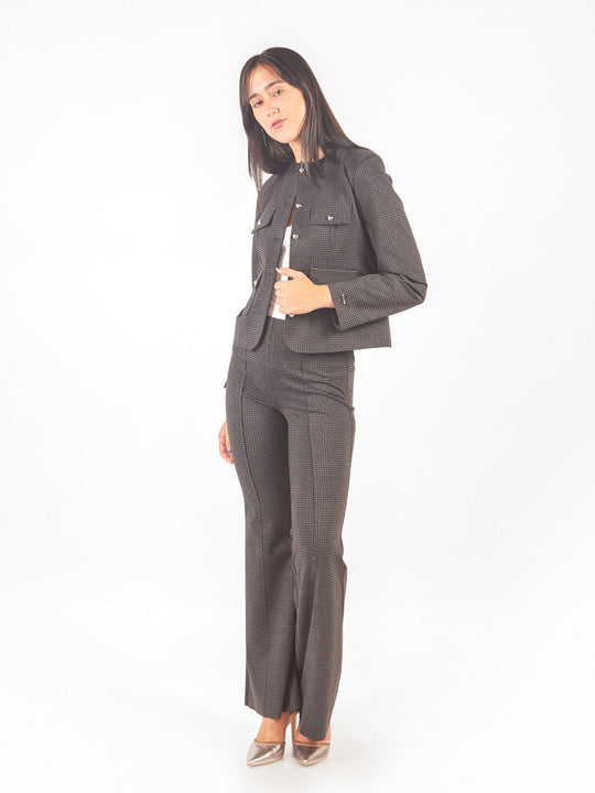 Pantalón sastre flare pespuntado