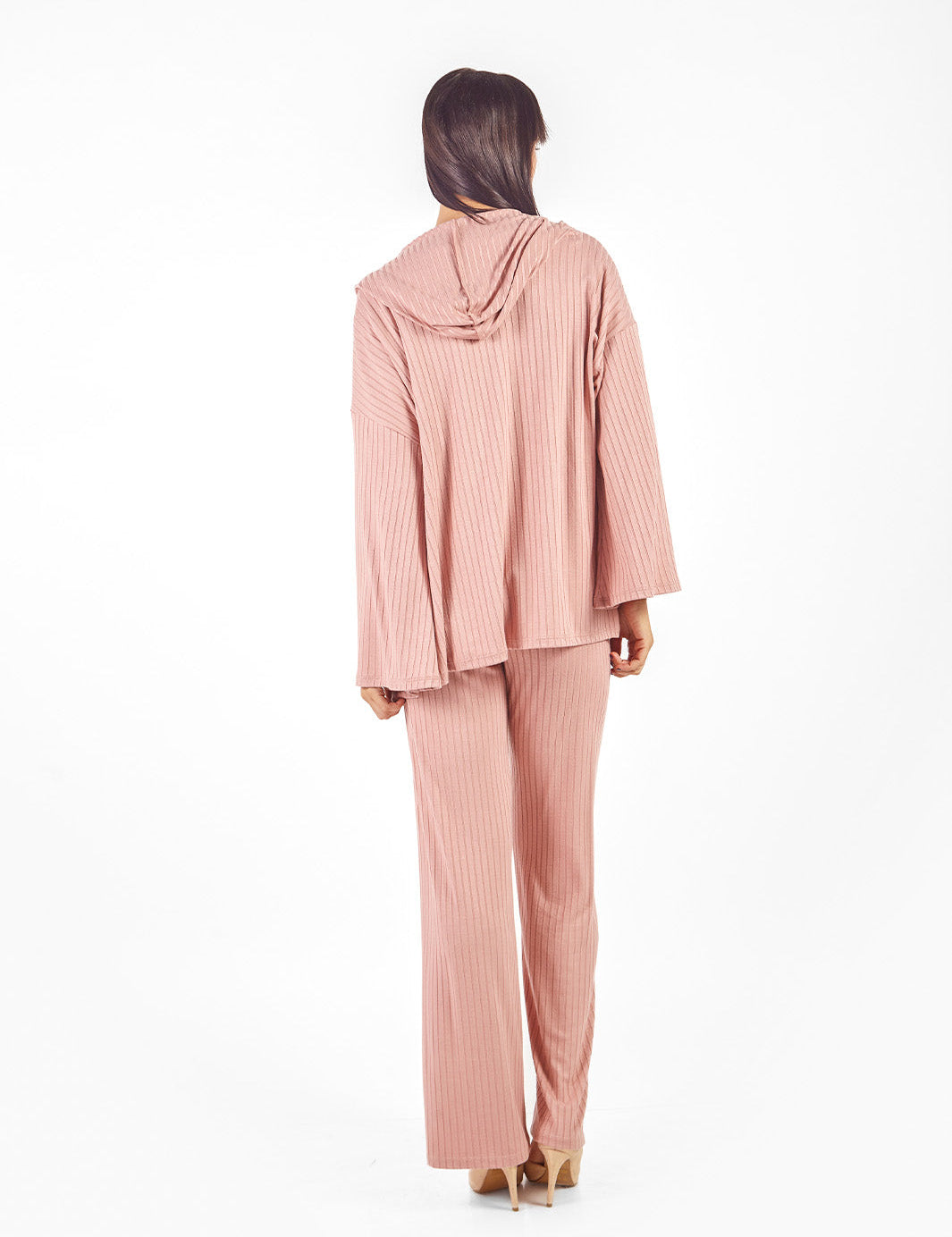 Pantalón recto elasticado Palo Rosa