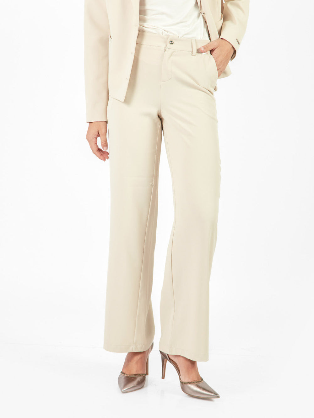 Pantalón sastre recto con bolsillos