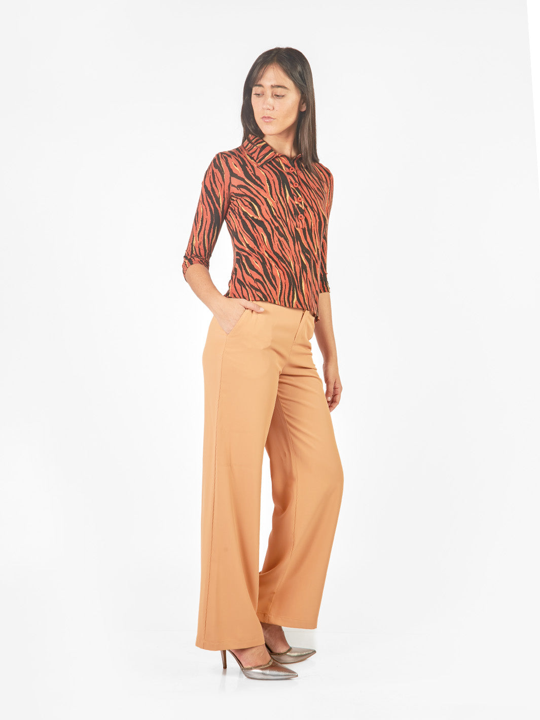 Pantalón sastre recto con bolsillos