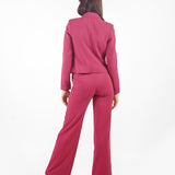 Pantalón sastre recto con bolsillos Fucsia