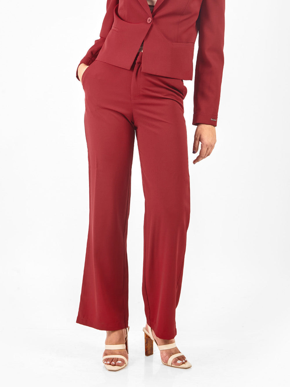 Pantalón sastre recto con bolsillos