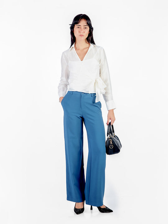 Pantalón sastre recto con bolsillos