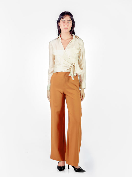 Pantalón sastre recto con bolsillos