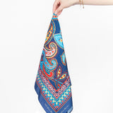 Pañuelo paisley multicolor de seda