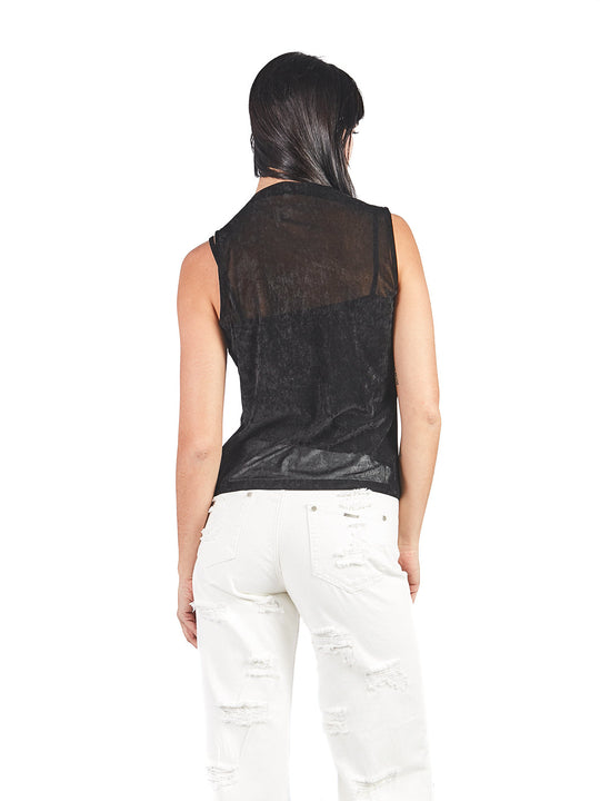 Polo Manga Cero Con Pliegues Textura Velur