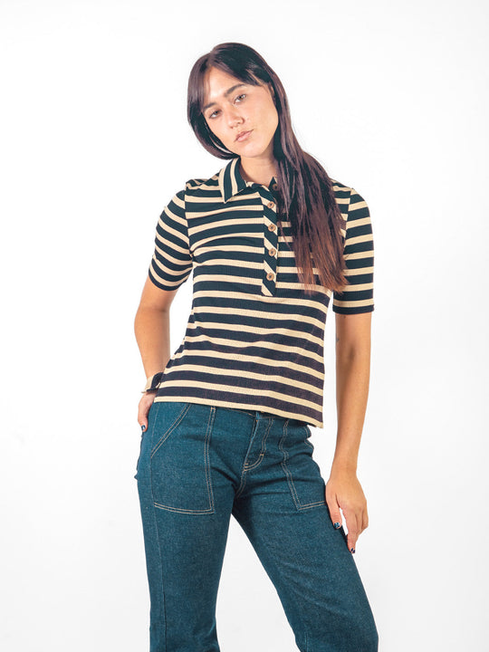 Polo camisero a rayas