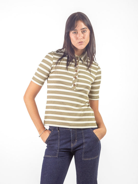 Polo camisero a rayas