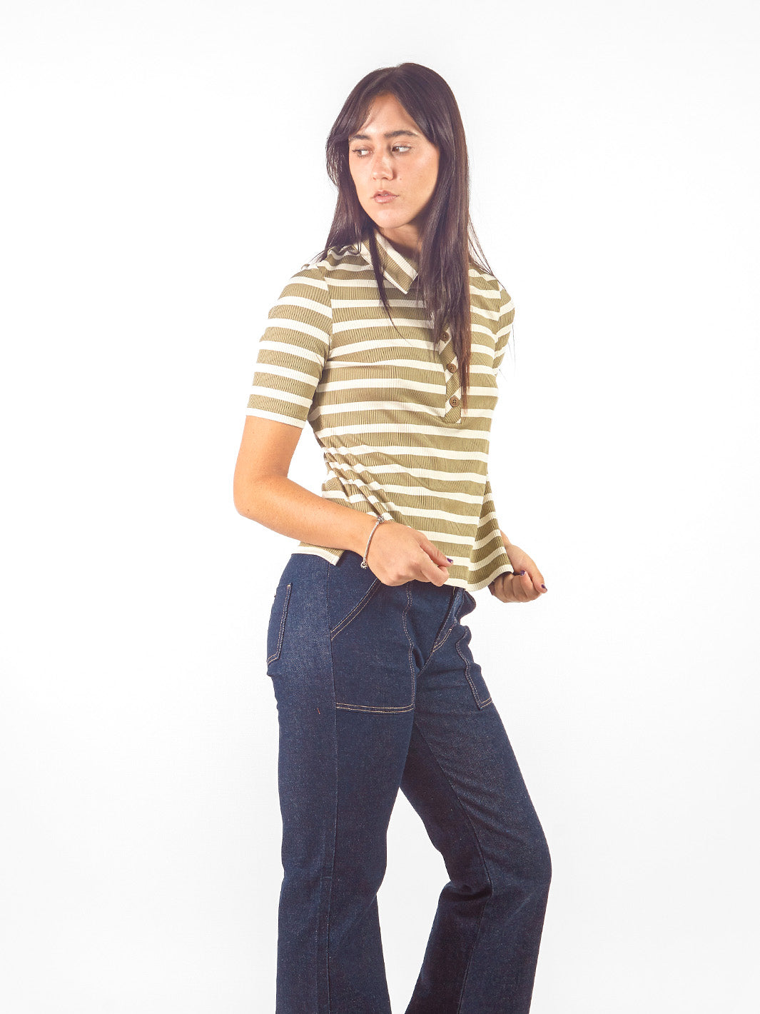Polo camisero a rayas