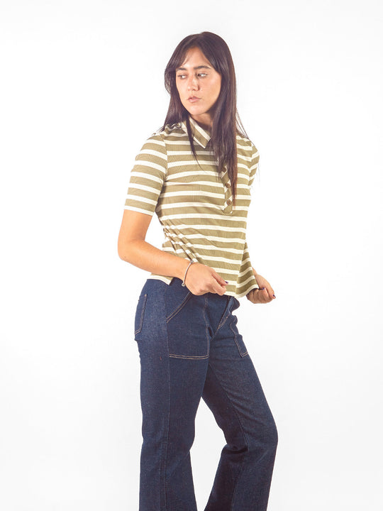 Polo camisero a rayas