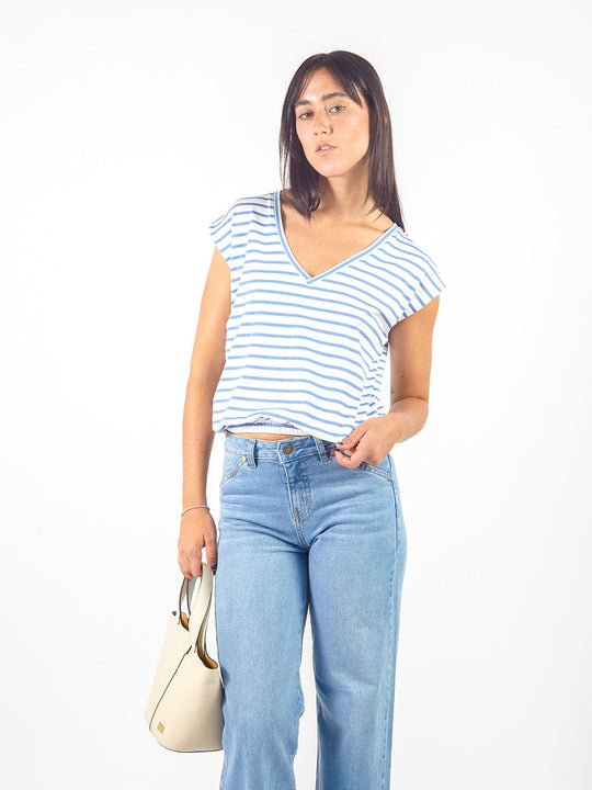 Polo rayas reversible