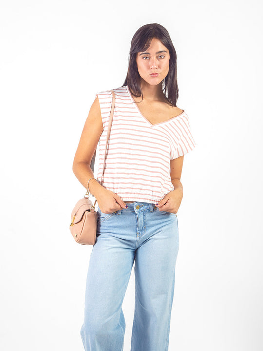 Polo rayas reversible