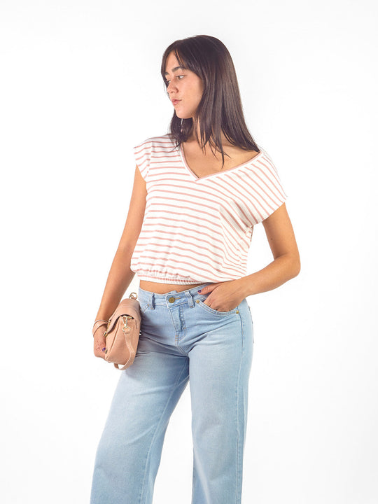 Polo rayas reversible