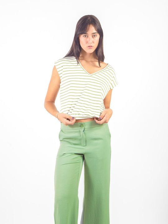 Polo rayas reversible