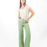 Polo rayas reversible Verde