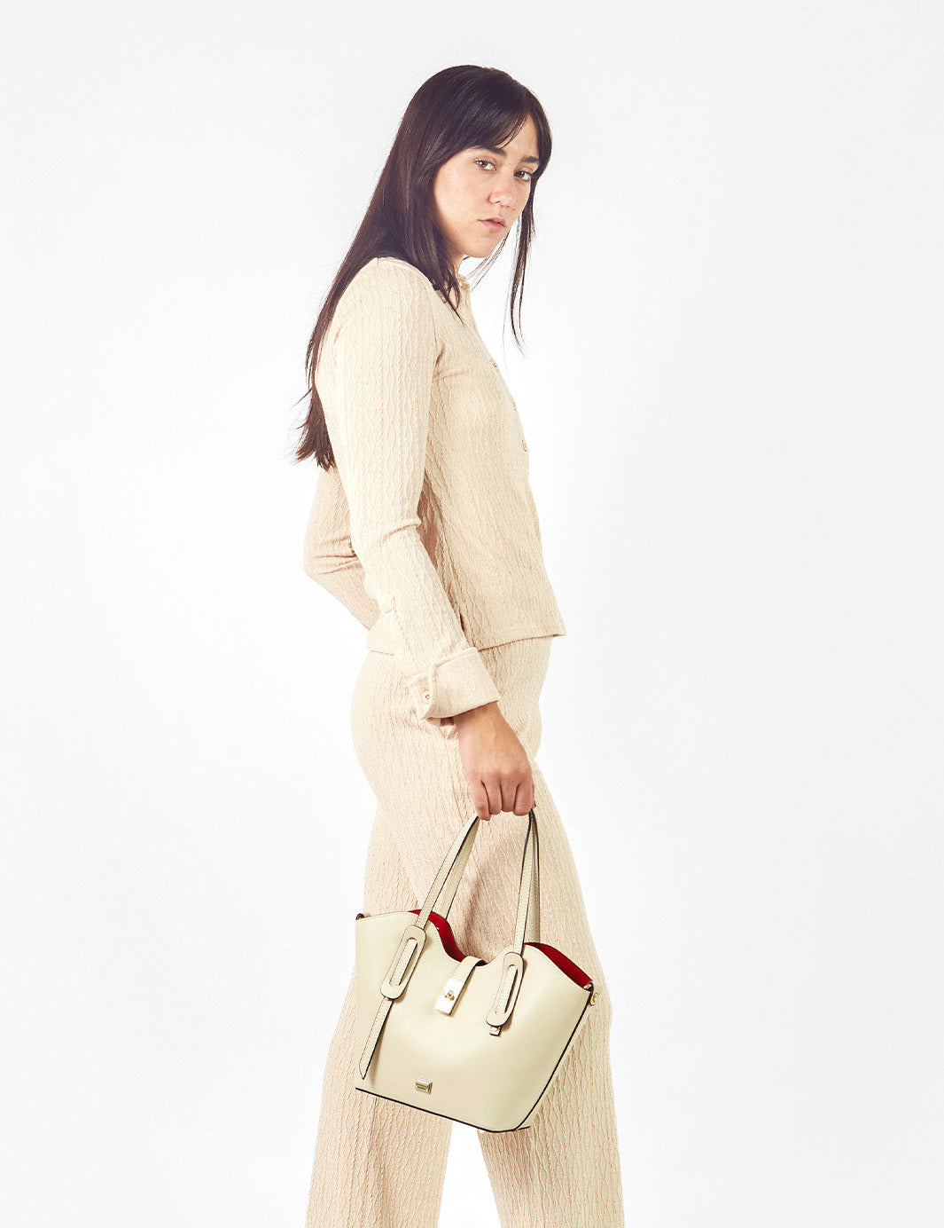 Polo manga larga cuello Johnny Beige