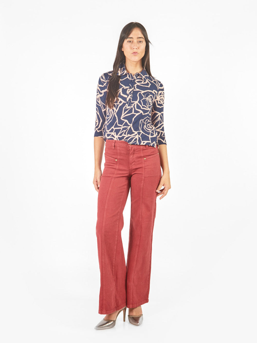 Polo manga 3/4 con cuello Johnny