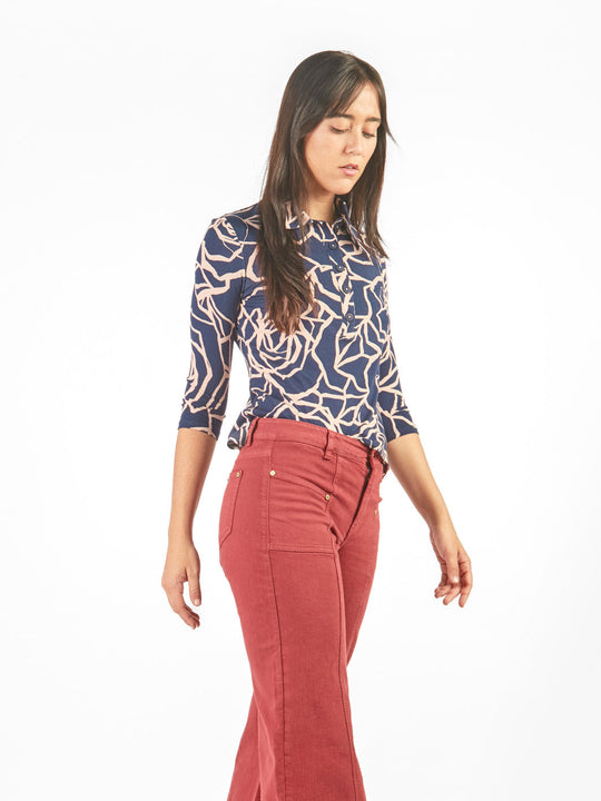 Polo manga 3/4 con cuello Johnny