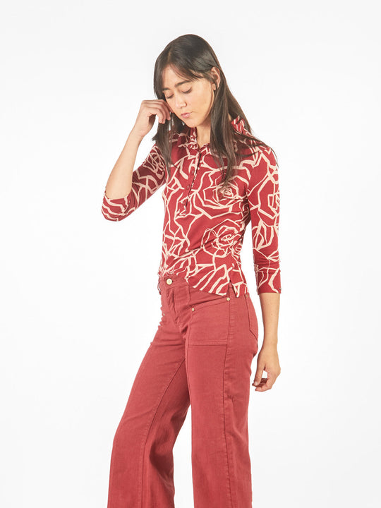 Polo manga 3/4 con cuello Johnny