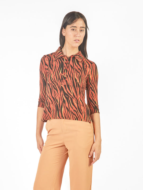 Polo manga 3/4 con cuello Johnny