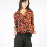 Polo manga 3/4 con cuello Johnny Naranja
