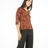 Polo manga 3/4 con cuello Johnny Naranja
