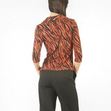 Polo manga 3/4 con cuello Johnny Naranja