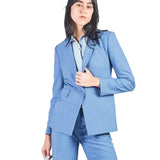 Saco bolsillo ojal con solapa Azul Acero