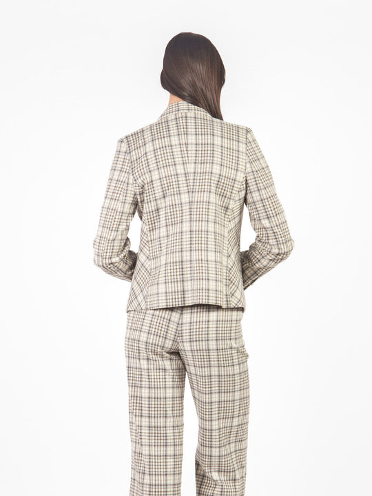 Saco con solapa de cuadros